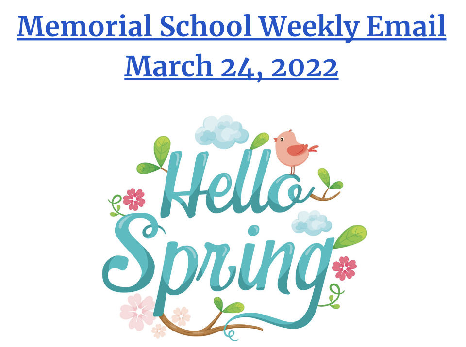 Memorial Weekly Email
