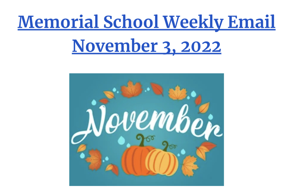 Memorial Weekly Email