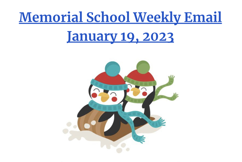 Memorial Weekly Email
