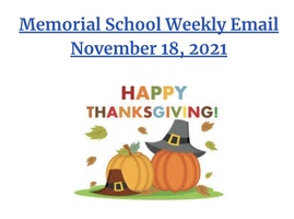 Memorial Weekly Email - 11/18/21