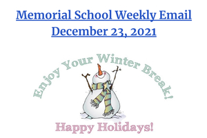Memorial Weekly Email - 12/23/21